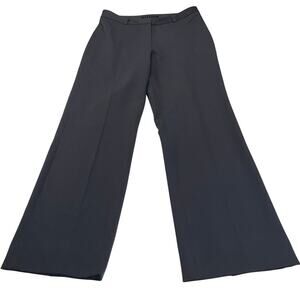 Theory Charcoal Gray Flat Front Pocketless Wide Leg Dress Pants Size 10